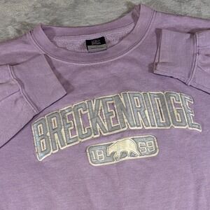 Y2K Vintage MV Sport Breckenridge Crewneck Sweatshirt | Light Purple | Large